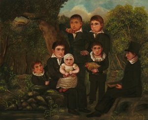Abraham Clark ja hänen lapsensa, 1822. tekijältä J. H.