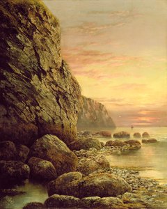 Merimaisema kalliolla auringonlaskun aikaan, 1889