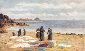 Kuivauspäivä La Houlessa (väri litho)