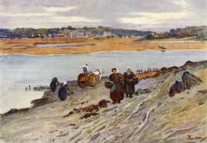 Merileväkeräys Rancen suistossa (väri litho)