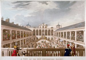 "Näkymä New Hungerford Marketille", Westminster, Lontoo, 1833