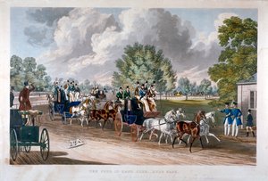 "The Four-in-Hand Club, Hyde Park", Lontoo, 1838.