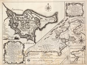 Louisburgin kaupungin ja sataman suunnitelma, Cape Breton, Cape Breton tekijältä J. Hinton