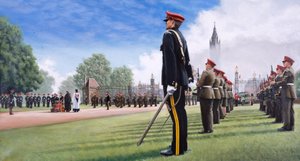 RMLY Viimeinen paraati, 2010 (öljy kankaalle) tekijältä J Hugh L Beattie