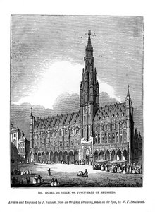 Hotel de Ville eli Brysselin kaupungintalo, 1843