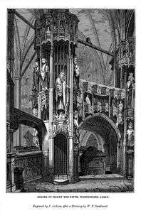 Henry V:n pyhäkkö, Westminster Abbey, 1843
