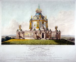 Concordin temppeli, Green Park, Westminster, Lontoo, 1814 tekijältä J Jeakes