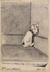 Ei illallista, ei mitään, toivon, että sota olisi ohi, 1917 (kynä, kynä ja muste paperille) tekijältä J. Lax
