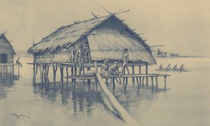 Uuden-Guinean merikylä (litho)