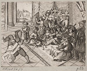 Kuvitus Adam Oleariukselle, "Persialainen Rosenthal, nerokas runoilija Schich Saadi […]", Schleswig 1660