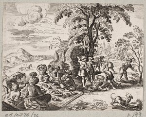 Kuvitus Adam Oleariukselle, "Persialainen Rosenthal, nerokas runoilija Schich Saadi […]", Schleswig 1660