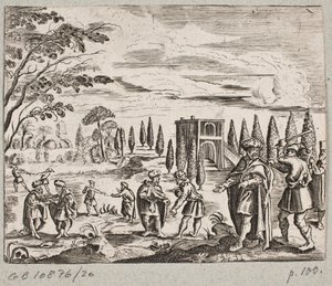 Kuvitus Adam Oleariukselle, "Persialainen Rosenthal, nerokas runoilija Schich Saadi […]", Schleswig 1660