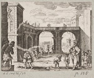 Kuvitus Adam Oleariukselle, "Persialainen Rosenthal, nerokas runoilija Schich Saadi […]", Schleswig 1660 tekijältä J. Muller