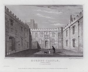 Hornby Castle, Inner Court, Yorkshire (kaiverrus) tekijältä John Preston Neale