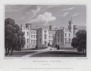 Mulgraven linna, Yorkshire (kaiverrus) tekijältä John Preston Neale