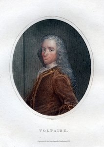 Francois Marie Arouet Voltaire, 1700-luvun ranskalainen kirjailija ja satiiri, 1828.
