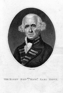 Richard Howe 1726-1799, 1. Earl Howe, englantilainen amiraali, 1800-luku.