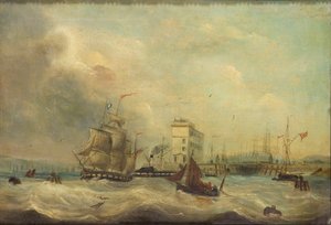 Cardiff Docks, 1844 tekijältä J Price