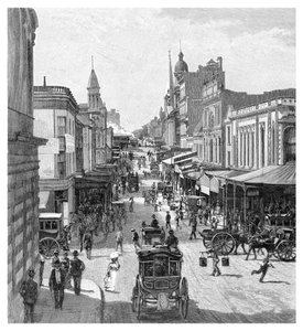 King Street, Sydney, Uusi Etelä-Wales, Australia, 1886.