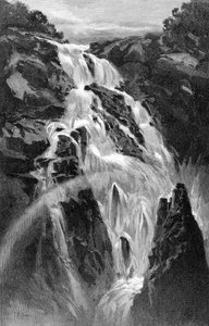 Barron Falls lähellä Cairnsia, Queensland, Australia, 1886.