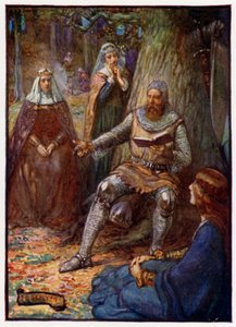 Robert the Bruce, Skotlannin kuningas, lukemassa tarinoita seuraajilleen, 1300-luku