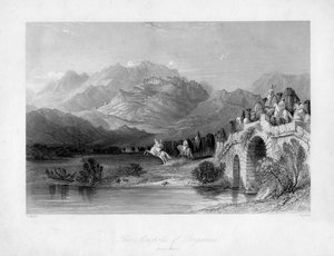 Pergamum Bergaman akropolis, Turkki, 1800-luku.