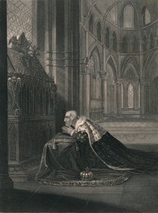 Lewis VII, Ranskan kuningas, Ennen Becketsin hautaa, 1800-luvun puoliväli. tekijältä J. Rogers