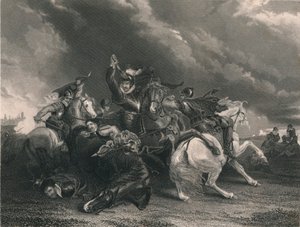 Sir William Russell Zutphenin taistelussa, 1586, 1830-luku. tekijältä J. Rogers