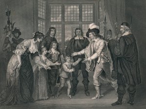 Kaarle I:n haastattelu lastensa kanssa, 1649, 1800-luvun alku-puoli. tekijältä J. Rogers