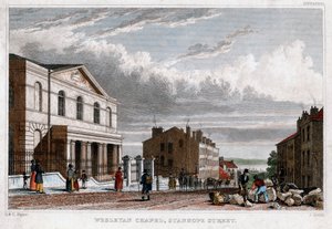 Wesleyan Chapel, Stanhope Street, Lontoo, 1830.