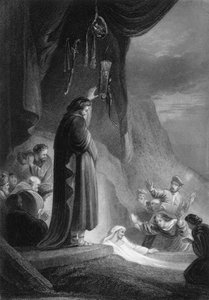 Hän huusi kovalla äänellä: Lasarus, tule esiin, 1800-luku. tekijältä J. Thomson