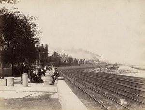 Näkymä 35th Streetiltä pohjoiseen, Chicago, n. 1888 tekijältä J. W. Taylor
