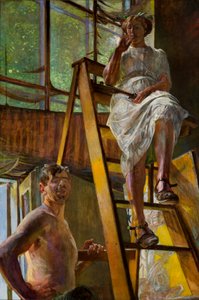 Satyr ja malli tekijältä Jacek Malczewski