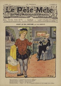 Ennen pukupalloa. Kuvitus Le Pele-Melestä, 1901