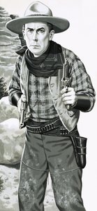 William S. Hart. mykkäelokuvien cowboy-näyttelijä tekijältä Jack Keay