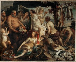 Le repos de Diane chasseresse - Diana lepää metsästyksen jälkeen ... tekijältä Jacob (studio of) Jordaens
