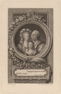 Ludvig XVI, Marie-Antoinette ja Louis-Charles tekijältä Jacob Adam after Antoine François Callet