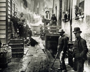 Näkymä Little Italylle, Mulberry Street, New York, USA, n. 1890