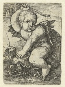 Putto delfiinin päällä