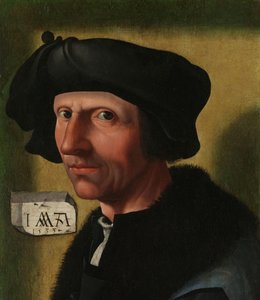 Jacob Cornelisz van Oostsasen muotokuva (n. 1472/77-1528/33) tekijältä Jacob Cornelisz van Oostsanen (workshop of)