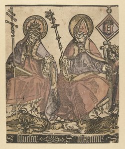 Sant Silvestre i Martinus Acabat Sants amb Anna a Drieën (títol de la sèrie). tekijältä Jacob Cornelisz van Oostsanen