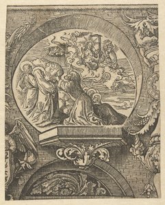 Ascension ja Kristus Isän Jumalan edessä The Creed (sarjan nimi) tekijältä Jacob Cornelisz van Oostsanen