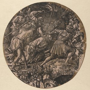 Kristuksen vangitseminen The Round Passion (sarjan nimi) tekijältä Jacob Cornelisz van Oostsanen