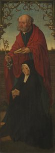 Pyhä Pietari ja lahjoittaja, Pyhä Tuomas kääntöpuoli, 152025 tekijältä Jacob Cornelisz. van Oostsanen