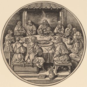Viimeinen ehtoollinen tekijältä Jacob Cornelisz van Oostsanen after Albrecht Dürer