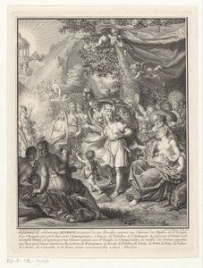 Allegorische voorstelling met Telemachus en Minerva Titelpagina voor: François de Fénelon, Les avantures de Telemaque, 1734