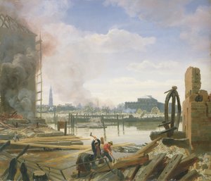 Hampuri tulipalon jälkeen, 1842