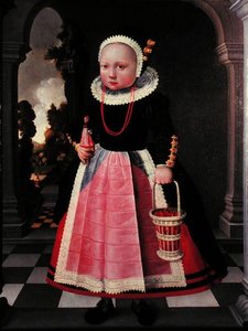 Muotokuva pienestä tytöstä, jolla on nukke ja kori tekijältä Jacob Gerritsz Cuyp