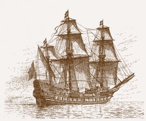 Ruotsin lippulaiva Mars Makalös ennen Gotlannin-Öölannin taistelua, 30.-31.5.1564, noin 1908 tekijältä Jacob Hagg