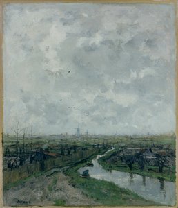 Salaattipuutarha lähellä Haagia, noin 1878 tekijältä Jacob Henricus or Hendricus Maris